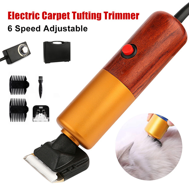 Electric Carpet Tufting Trimmer Carpet Shaver Speed Adjustable Rug